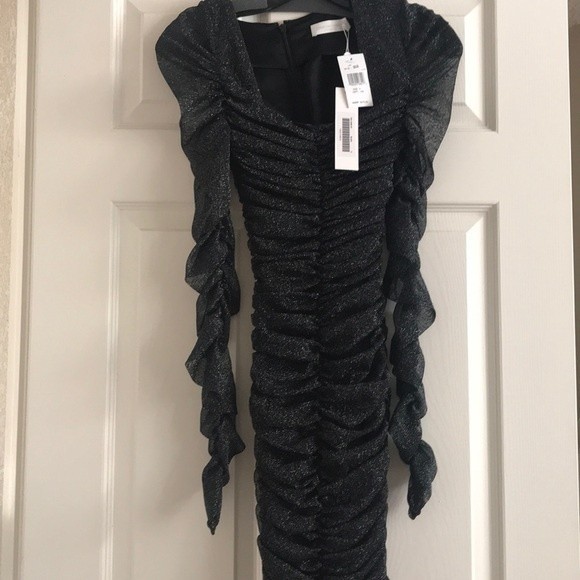 Jonathan Simkhai Ruched Mesh Midi Dress - Picture 6 of 8